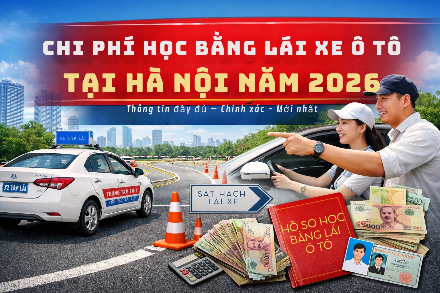 CHI PHÍ HỌC BẰNG LÁI XE Ô TÔ TẠI HÀ NỘI NĂM 2026
