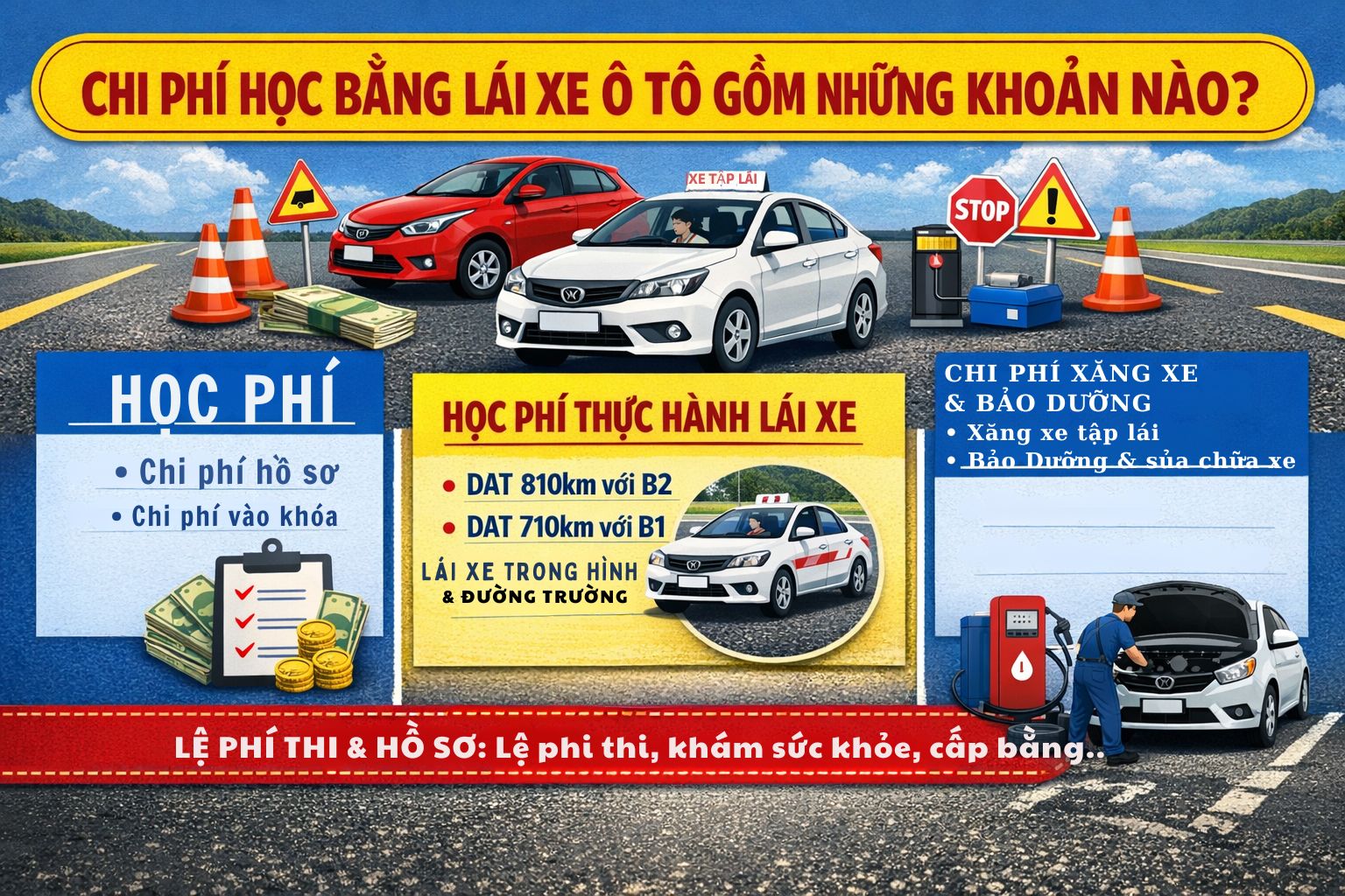 Chi Phí Học Bằng Lái Xe Ô Tô. Bao Nhiêu Là Hợp Lý?