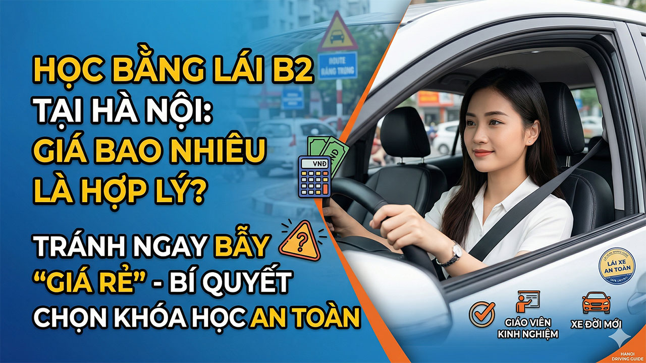 Chi phí học bằng lái xe hạng B tại Hà Nội hiện nay là bao nhiêu? Cách chọn khóa học an toàn, tránh bẫy giá rẻ