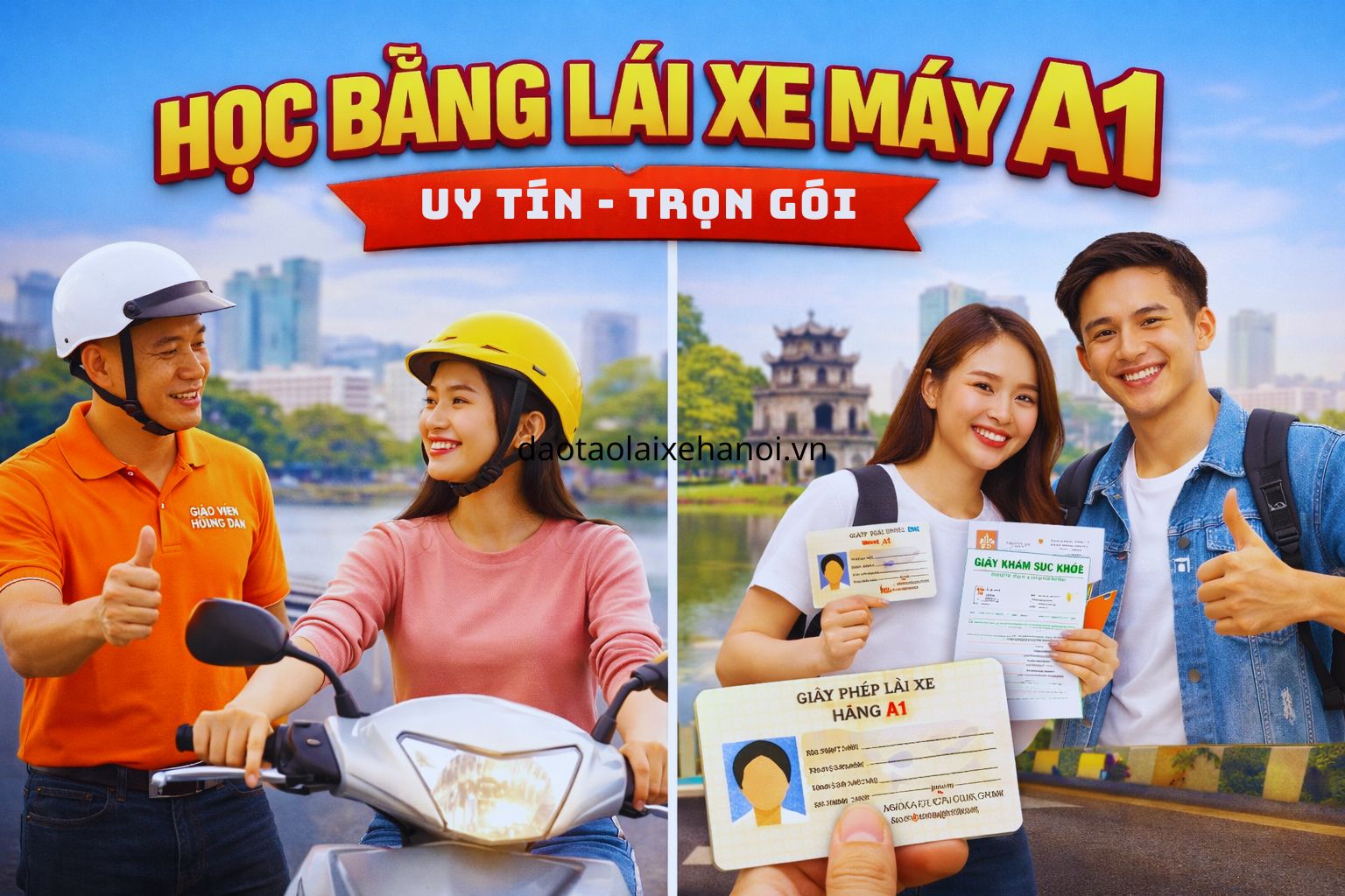Chi phí học bằng lái xe máy A1 tại Hà Nội – Trọn gói, không phát sinh chi phí