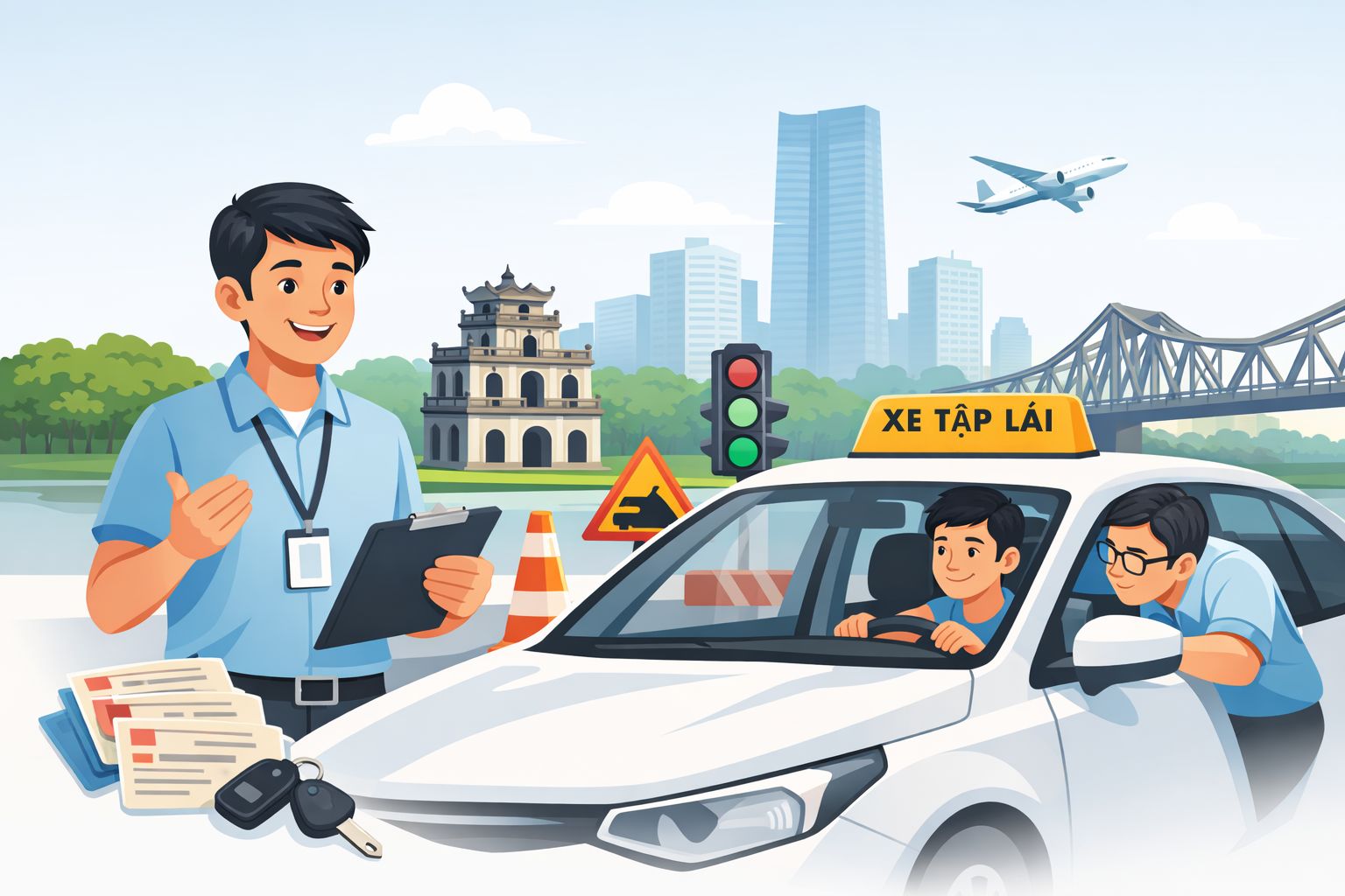 Chi phí học bằng lái xe ô tô tại Hà Nội năm 2026 – Chia sẻ kinh nghiệm thực tế bạn nhất định nên đọc trước khi nộp hồ sơ