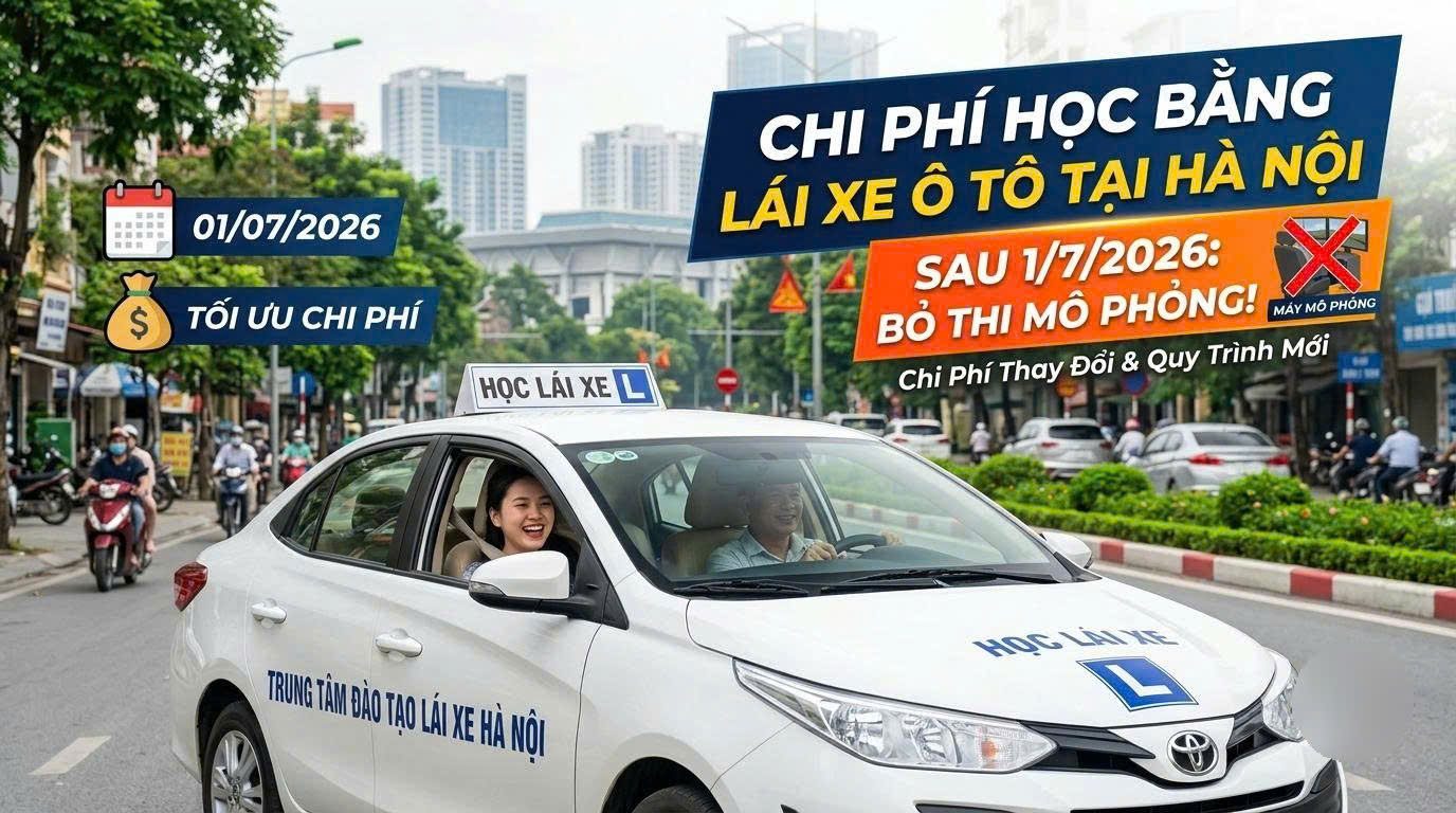 Chi phí học bằng lái xe ô tô tại Hà Nội sau 01/07/2026: Bao nhiêu là hợp lý và nên chọn gói nào để không phát sinh?