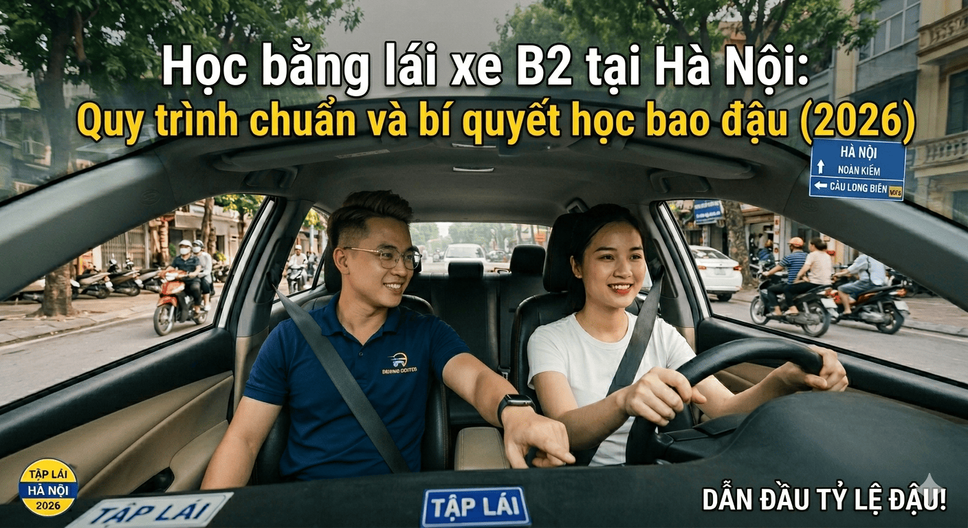 Học bằng lái xe B2 tại Hà Nội: Quy trình chuẩn và bí quyết học bao đậu (2026)