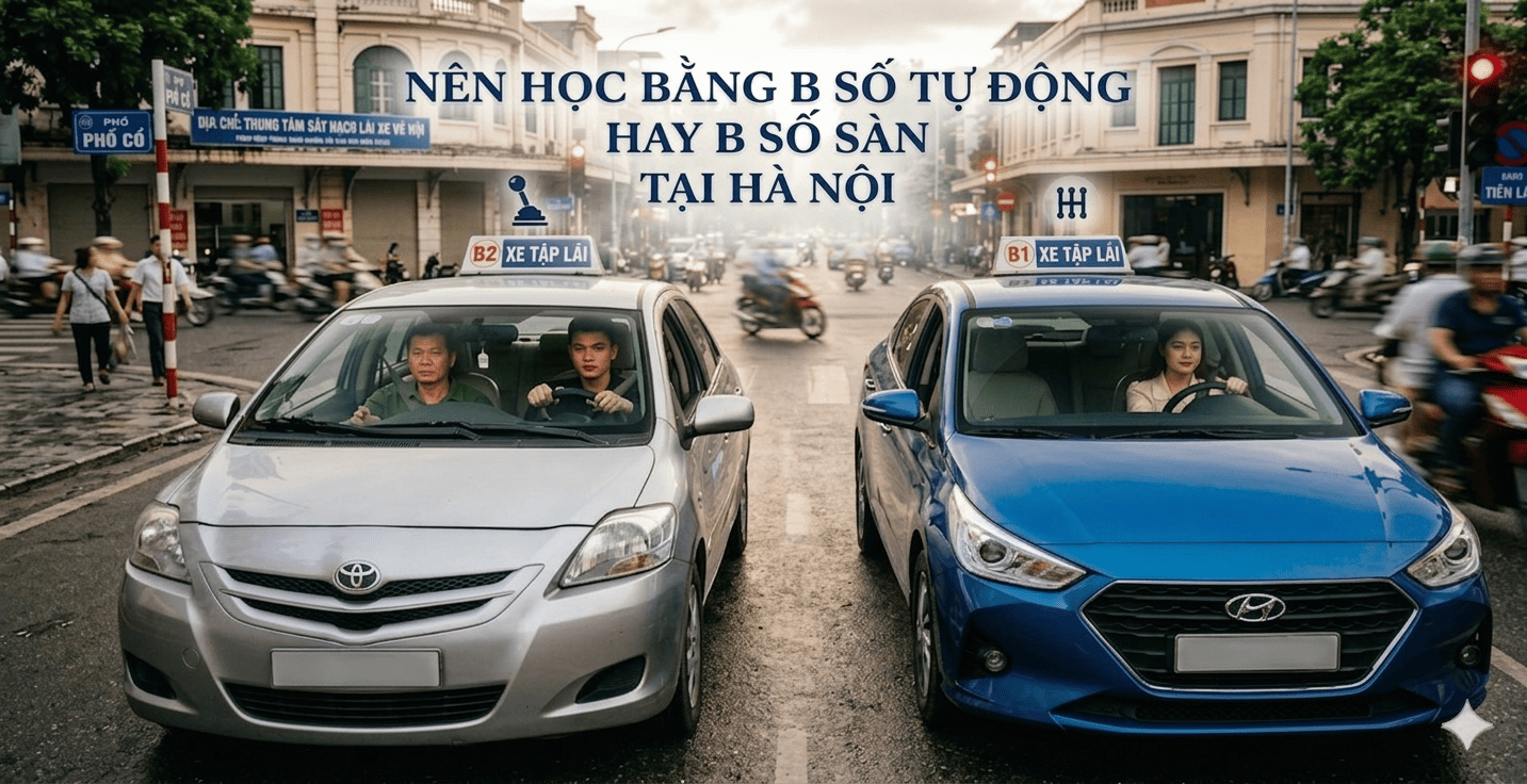 Nên học bằng B số tự động hay B số sàn tại Hà Nội để đỡ tốn thời gian và đúng nhu cầu?